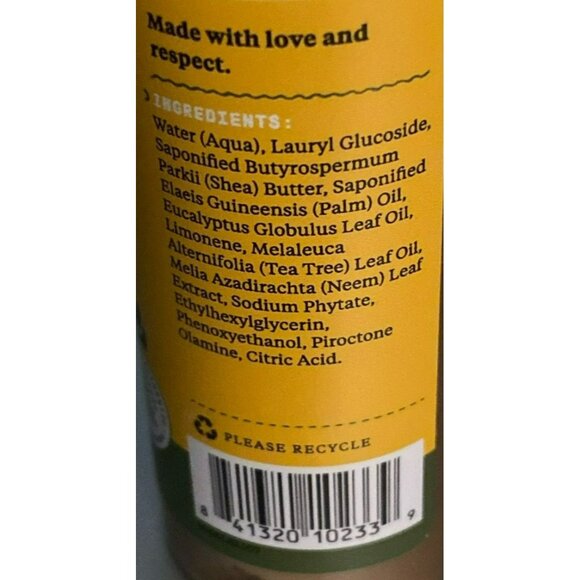 Alaffia African Black Soap Eucalyptus Tea Tree Liquid Soap 2 Oz Travel - Picture 4 of 5